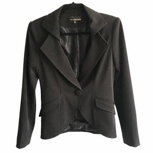 MATIS by LUCIAN MATIS Single Button Front Long Sleeve Tailored Blazer Black XS